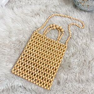 Culbia Looks Like Summer Wooden Beaded Tote Handbag